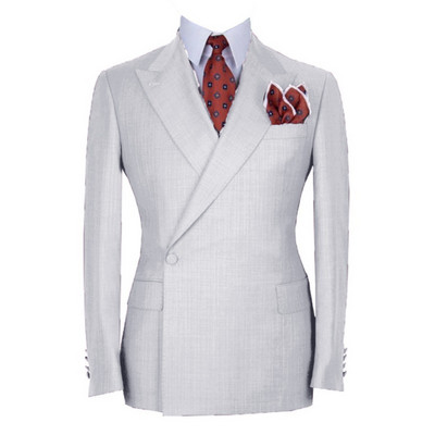 Costume Homme dupla mellű férfi öltönyök egygombos esküvői szmoking Terno Masculino báli vőlegény 2 db vékonyan illeszkedő blézer dzseki + nadrág