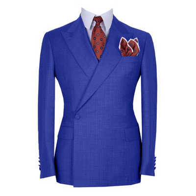 Costume Homme dupla mellű férfi öltönyök egygombos esküvői szmoking Terno Masculino báli vőlegény 2 db vékonyan illeszkedő blézer dzseki + nadrág