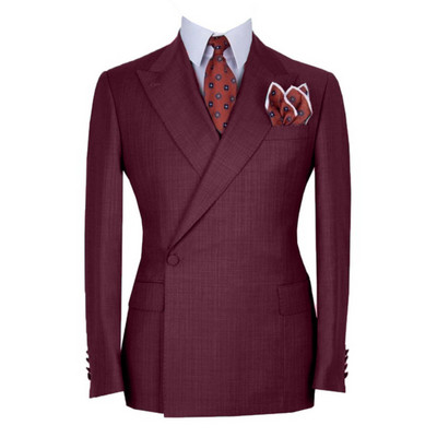 Costume Homme dupla mellű férfi öltönyök egygombos esküvői szmoking Terno Masculino báli vőlegény 2 db vékonyan illeszkedő blézer dzseki + nadrág