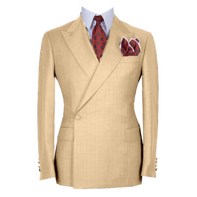 Costume Homme dupla mellű férfi öltönyök egygombos esküvői szmoking Terno Masculino báli vőlegény 2 db vékonyan illeszkedő blézer dzseki + nadrág