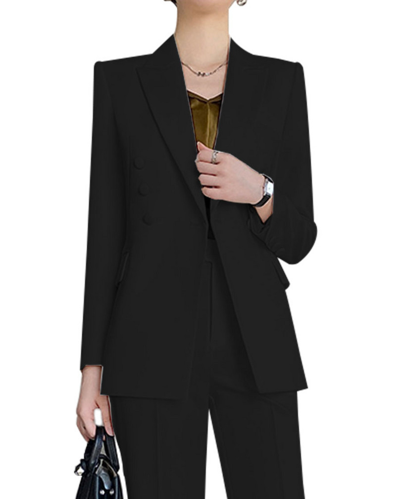 Jachetă de damă pentru birou din 2 piese Blazere de damă pentru muncă profesională cu mărime Plus