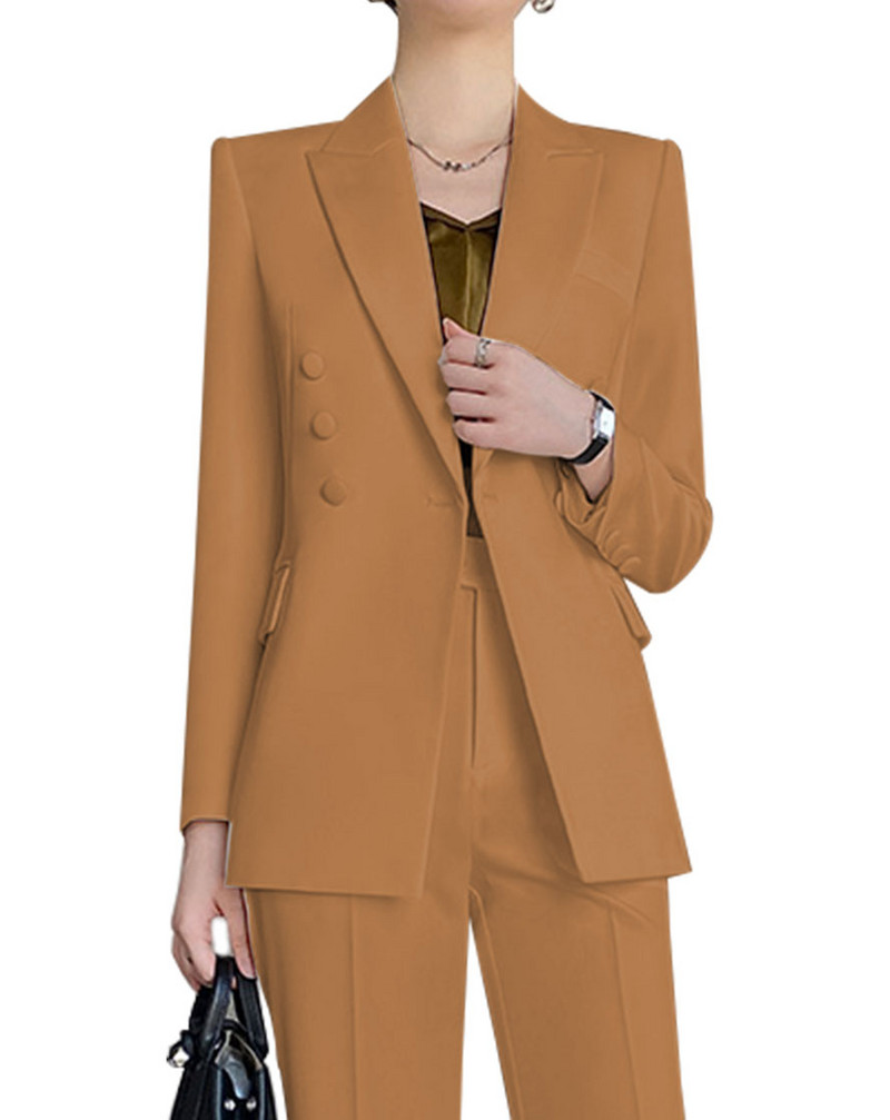 Jachetă de damă pentru birou din 2 piese Blazere de damă pentru muncă profesională cu mărime Plus