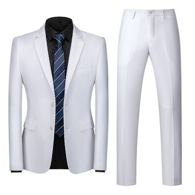 QJ CINGA Királykék férfi öltöny 3 részes (kabát+nadrág+mellény) Fehér Fekete Szürke Piros Terno Masculino Fashion Slim Costume Homme 6xl