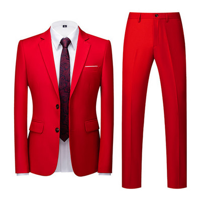 QJ CINGA Királykék férfi öltöny 3 részes (kabát+nadrág+mellény) Fehér Fekete Szürke Piros Terno Masculino Fashion Slim Costume Homme 6xl