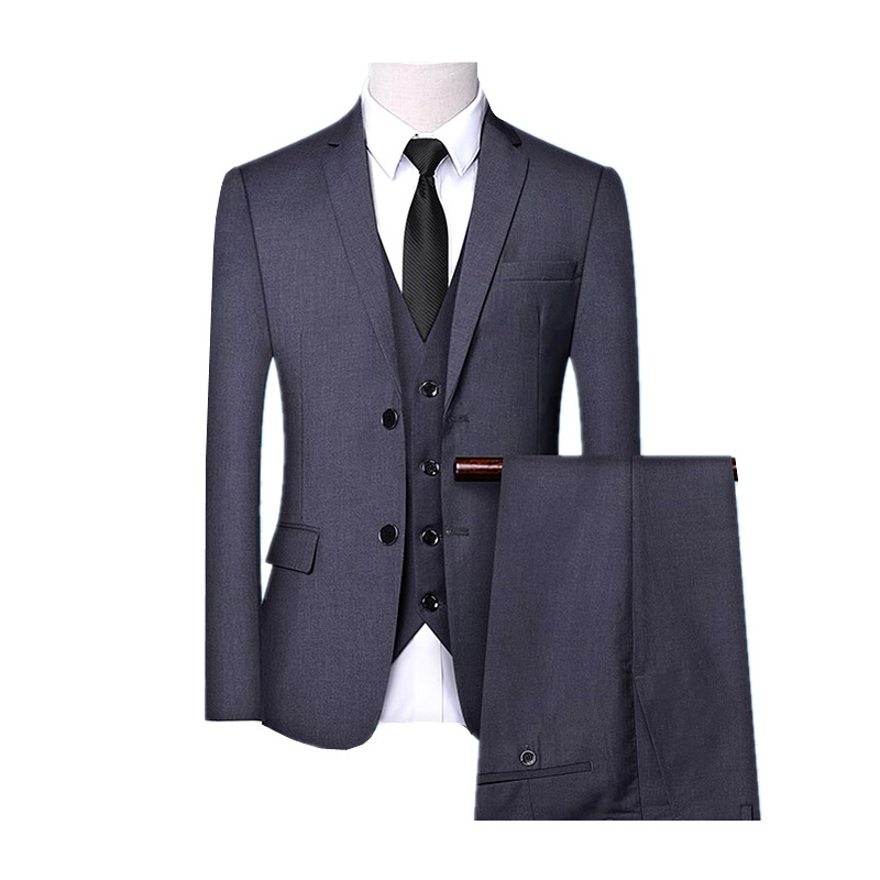 Formal Business Nunta Set Costum 3 Piese / Barbat 2021 Blazere Jacheta Pantaloni Vesta Pantaloni Rochie Vesta Marime Mari M-6xl QJ CINGA