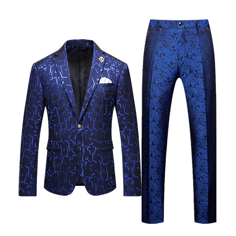 Set de blaze pentru bărbați de afaceri de nuntă (jachetă + pantaloni) stilați bărbați subțiri 2 piese palton cu pantaloni roșu verde costum masculin S-3XL