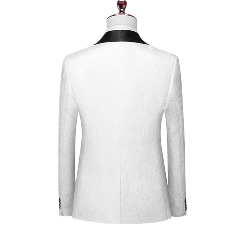 Costum bărbătesc albastru regal 3 piese (jachetă + vestă pantaloni) Set rochie pentru nuntă La modă Slim Terno Masculino Alb Roșu S-5XL