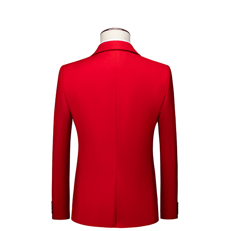 Costum roșu de design vestimentar Set 2 piese pentru bărbați rochie de afaceri de nuntă formală jachetă cu pantaloni galben albastru alb costum masculin 6xl