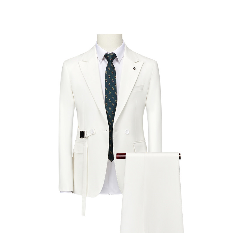 Costum roșu de design vestimentar Set 2 piese pentru bărbați rochie de afaceri de nuntă formală jachetă cu pantaloni galben albastru alb costum masculin 6xl