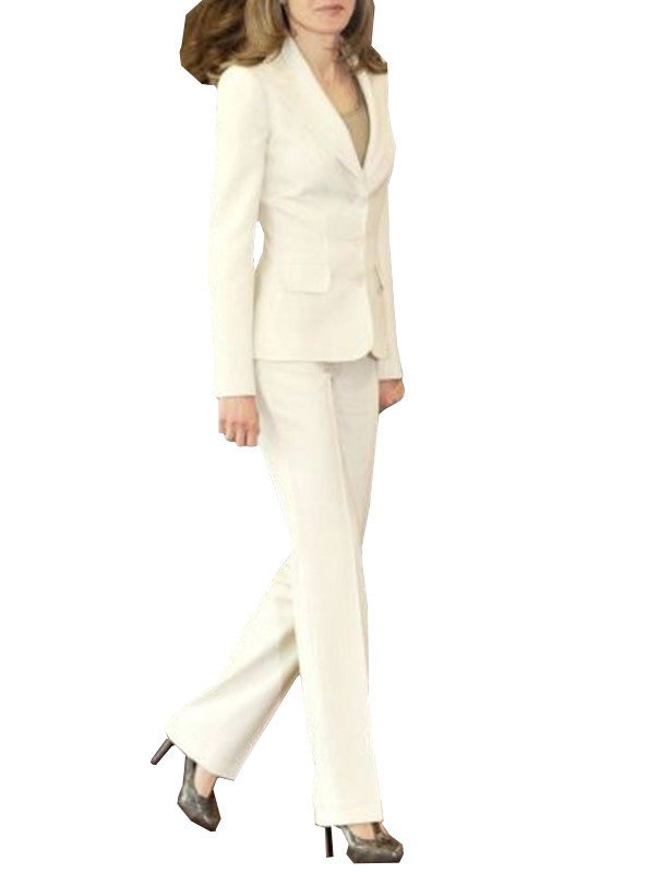 Costume pentru femei de toamnă iarnă Seturi de birou 2 piese costume slim cu pantaloni pentru femei (blazer + pantalon)