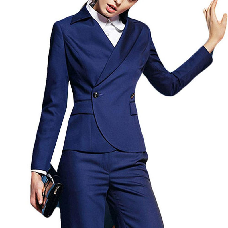 Costume pentru femei Costume de modă 2 piese cu sacou cu decolteu în V pentru birou Costum de afaceri Petrecere Balul de absolvire (blazer + pantalon)