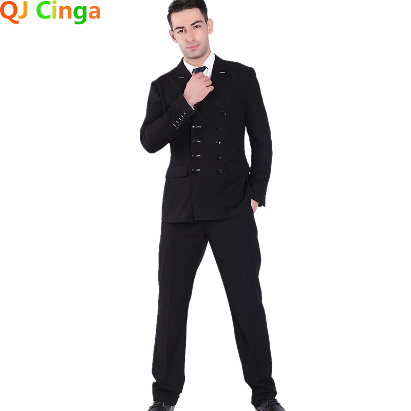 Bărbați Slim Fit Fashion Business Casual Blazere la două piept Jachetă Jachetă Pantaloni Nuntă Mire Petrecere Skinny 2 buc Costume S-5XL