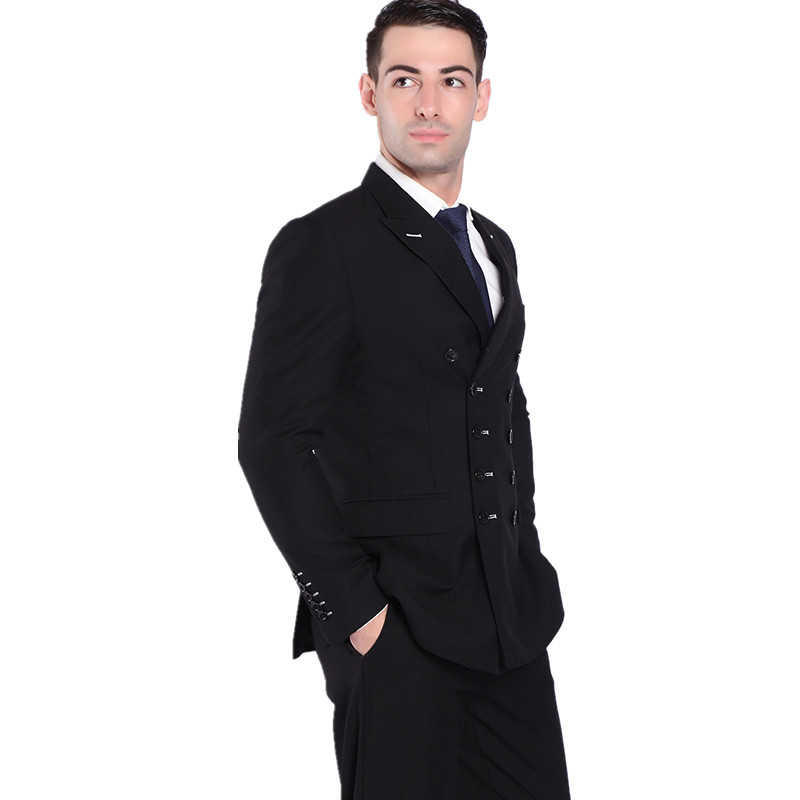 Bărbați Slim Fit Fashion Business Casual Blazere la două piept Jachetă Jachetă Pantaloni Nuntă Mire Petrecere Skinny 2 buc Costume S-5XL