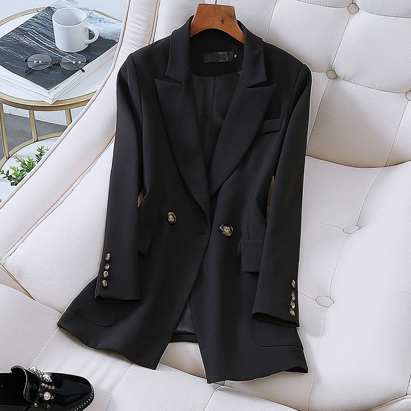 Primăvară Toamnă Blazere noi și pantaloni creion elastic cu talie înaltă Costume femei largi casual birou seturi de modă pentru femei