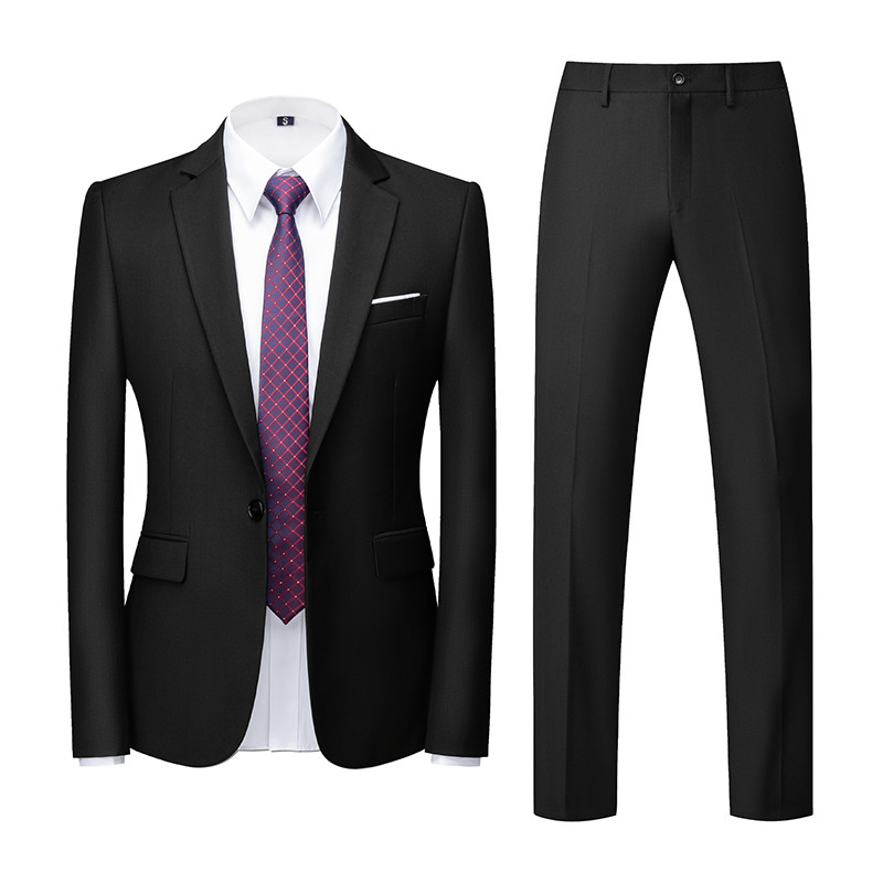 Smoking pentru bărbați albastru regal, 2 piese, pentru petrecere de nuntă, haină formală și pantaloni de smoking, mărime mare, costum bărbat, negru, gri, roșu S-5xl 6xl