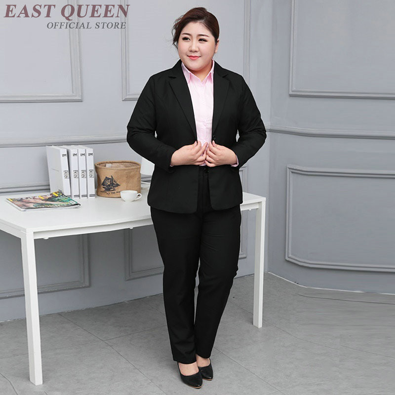 Pantaloni blazer supradimensionați se potrivesc femeilor de afaceri pentru femei plus uniforme mari pentru munca de birou KK2205 Y