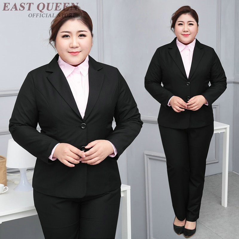 Pantaloni blazer supradimensionați se potrivesc femeilor de afaceri pentru femei plus uniforme mari pentru munca de birou KK2205 Y