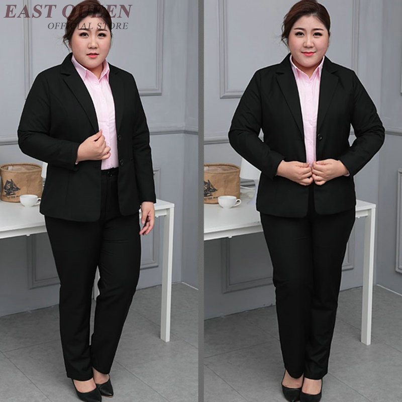 Pantaloni blazer supradimensionați se potrivesc femeilor de afaceri pentru femei plus uniforme mari pentru munca de birou KK2205 Y