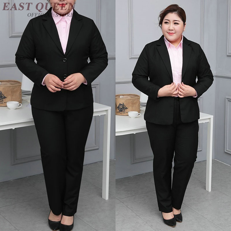 Pantaloni blazer supradimensionați se potrivesc femeilor de afaceri pentru femei plus uniforme mari pentru munca de birou KK2205 Y