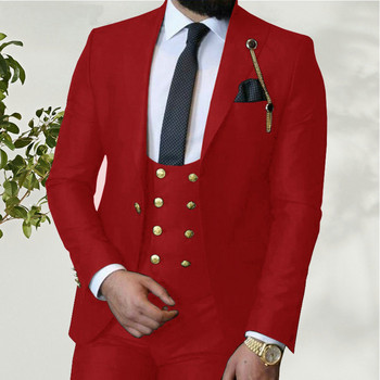2021 Costume Homme Italian Business Slim Fit 3 части Кралско сини мъжки костюми Абитуриентски смокинги за младоженеца Блейзер за младоженци за сватба