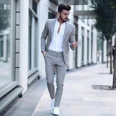 2021-es alkalmi divatos luxus üzleti férfi öltöny esküvői partira Szmoking Slim Fit Peak Lapel Rózsaszín férfi öltöny (kabát + nadrág)