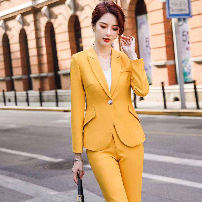 Seturi asortate femei Set formal sexy 2 piese ținută 2022 costum blazer pantaloni pantaloni de vară set birou două piese la modă pentru femei
