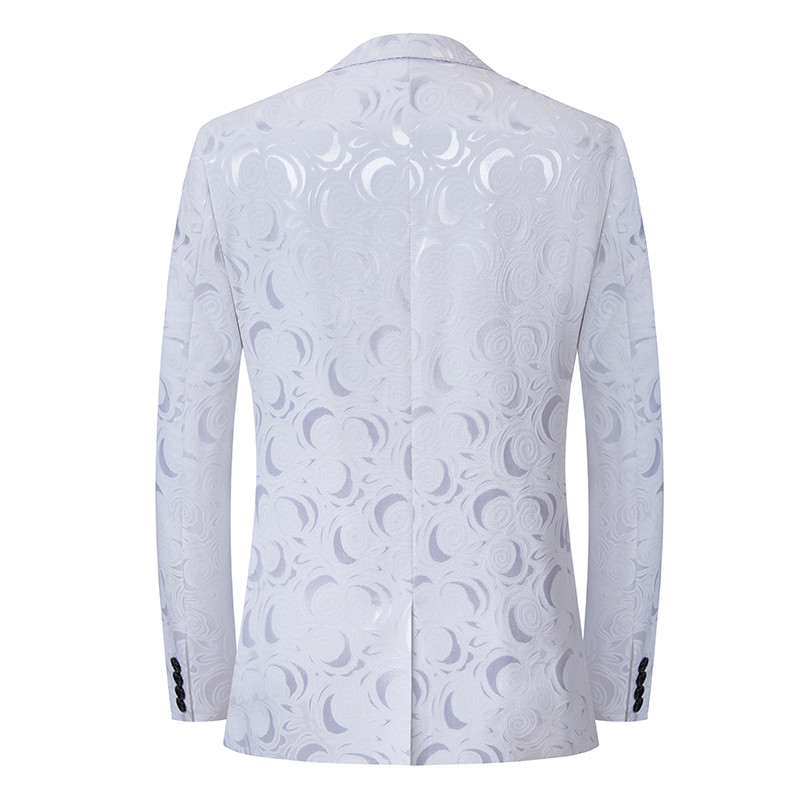 Toamnă, haină de înaltă calitate pentru bărbați, din două piese, cu pantaloni, stilați, slim, blazer, jachetă și pantaloni, alb, roșu, negru