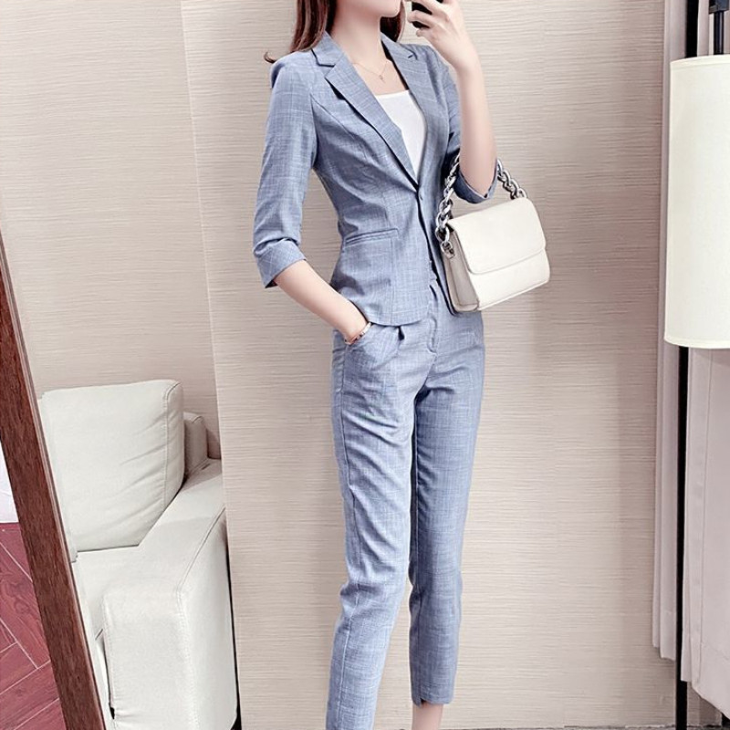 Ținute 2 piese 2022 Seturi asortate pentru femei sexy Pantaloni Y2k Set de două piese de modă pentru femei Blazer de birou Pantaloni de costum Set formal