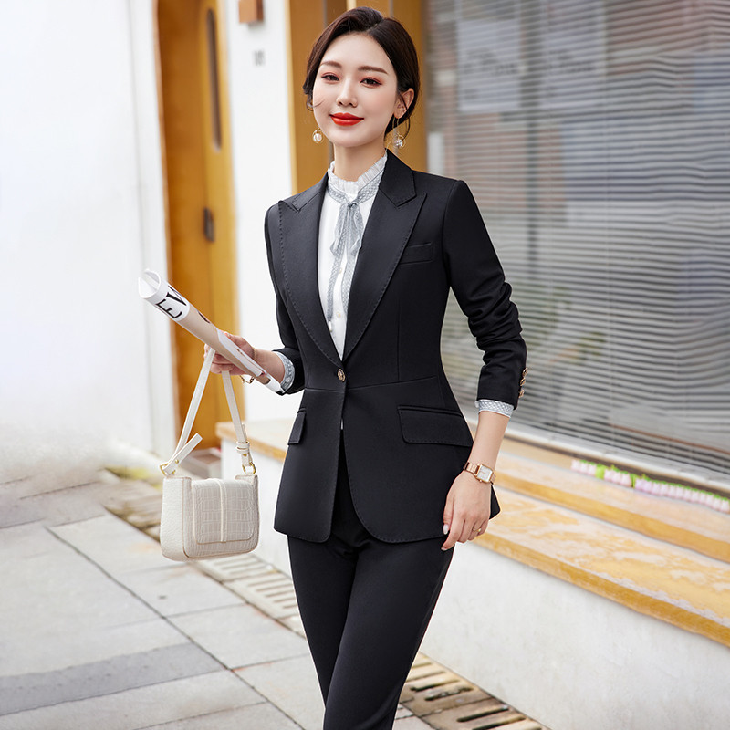 Stiluri de uniforme pentru femei Costume de afaceri formale profesionale cu pantaloni și jachete haine pentru damă, costume cu pantaloni de birou, blazere, set de pantaloni