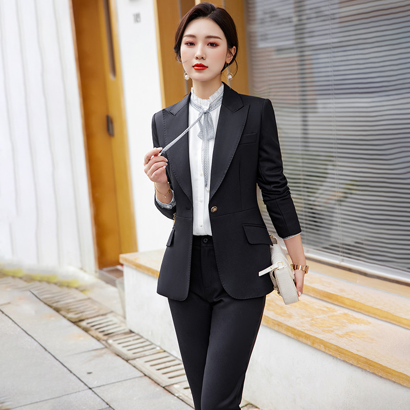 Stiluri de uniforme pentru femei Costume de afaceri formale profesionale cu pantaloni și jachete haine pentru damă, costume cu pantaloni de birou, blazere, set de pantaloni