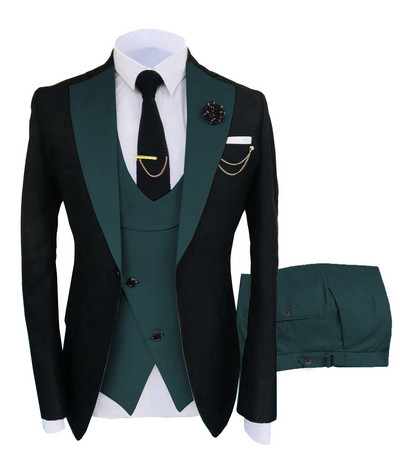 New Costume Homme Popular Clothing Luxus Party Stage Férfi öltöny Vőlegények Normál Fit Szmoking 3 darabos szett kabát+nadrág+mellény 5xl