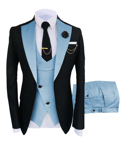 New Costume Homme Popular Clothing Luxus Party Stage Férfi öltöny Vőlegények Normál Fit Szmoking 3 darabos szett kabát+nadrág+mellény 5xl