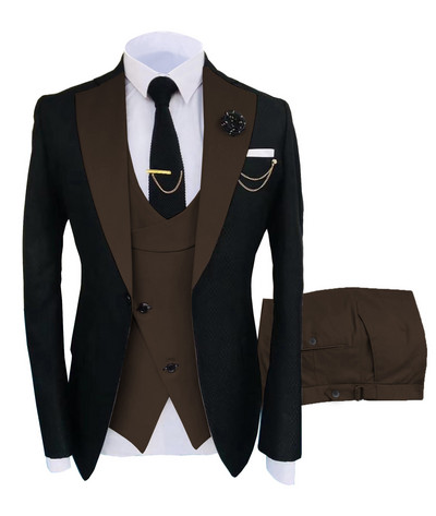 New Costume Homme Popular Clothing Luxus Party Stage Férfi öltöny Vőlegények Normál Fit Szmoking 3 darabos szett kabát+nadrág+mellény 5xl