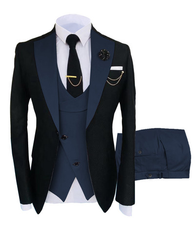 New Costume Homme Popular Clothing Luxus Party Stage Férfi öltöny Vőlegények Normál Fit Szmoking 3 darabos szett kabát+nadrág+mellény 5xl