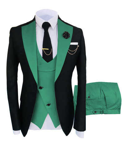 New Costume Homme Popular Clothing Luxus Party Stage Férfi öltöny Vőlegények Normál Fit Szmoking 3 darabos szett kabát+nadrág+mellény 5xl