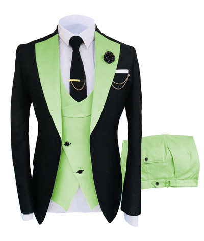 New Costume Homme Popular Clothing Luxus Party Stage Férfi öltöny Vőlegények Normál Fit Szmoking 3 darabos szett kabát+nadrág+mellény 5xl