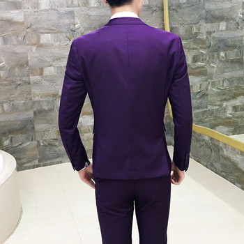 (10 цвята) яке + панталон + жилетка / костюм костюм мъжки бизнес професионални инструменти 3 комплекта, сватбена рокля на младоженеца домакински костюми