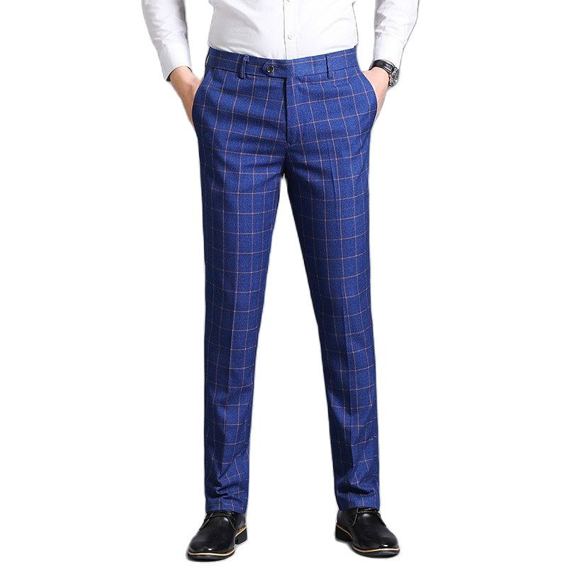 Blézer nadrág mellény szettek / őszi új divatos öltönyök / férfi alkalmi üzleti kockás 3 részes öltöny kabát kabát nadrág