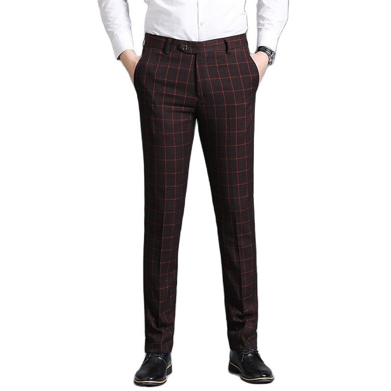 Blézer nadrág mellény szettek / őszi új divatos öltönyök / férfi alkalmi üzleti kockás 3 részes öltöny kabát kabát nadrág