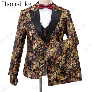 Thorndike sötétkék jacquard kiváló minőségű, tökéletes öltöny, új dizájn esküvői öltönyök 2021 olasz design egyedi férfi öltöny blézer