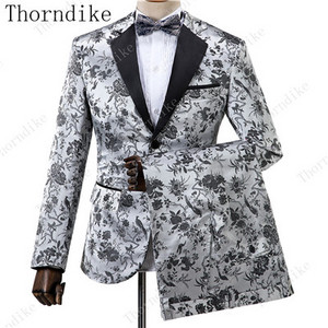 Thorndike sötétkék jacquard kiváló minőségű, tökéletes öltöny, új dizájn esküvői öltönyök 2021 olasz design egyedi férfi öltöny blézer