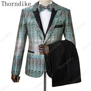 Thorndike sötétkék jacquard kiváló minőségű, tökéletes öltöny, új dizájn esküvői öltönyök 2021 olasz design egyedi férfi öltöny blézer