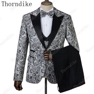 Thorndike sötétkék jacquard kiváló minőségű, tökéletes öltöny, új dizájn esküvői öltönyök 2021 olasz design egyedi férfi öltöny blézer