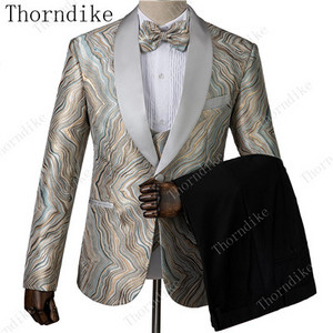 Thorndike sötétkék jacquard kiváló minőségű, tökéletes öltöny, új dizájn esküvői öltönyök 2021 olasz design egyedi férfi öltöny blézer