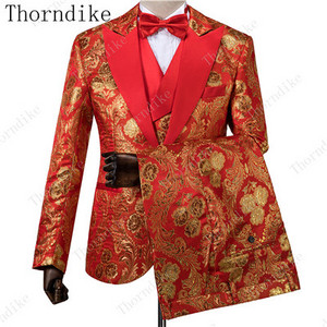 Thorndike sötétkék jacquard kiváló minőségű, tökéletes öltöny, új dizájn esküvői öltönyök 2021 olasz design egyedi férfi öltöny blézer