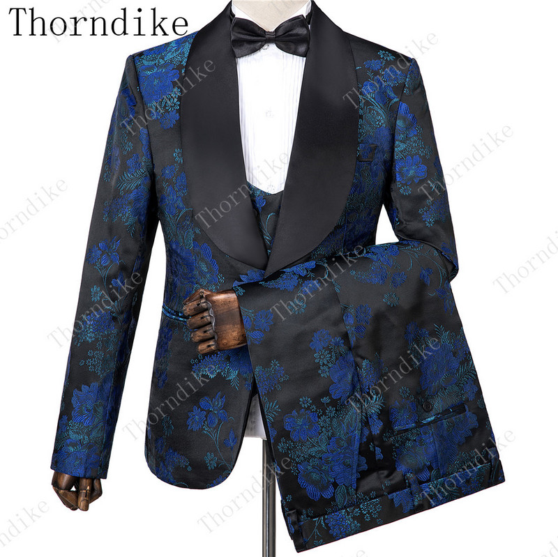 Thorndike sötétkék jacquard kiváló minőségű, tökéletes öltöny, új dizájn esküvői öltönyök 2021 olasz design egyedi férfi öltöny blézer