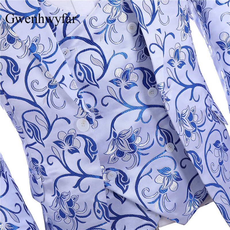 Gwenhwyfar luxus orchidea mintás férfi esküvői öltönyök, 2021, új úri szmoking, csúcsos hajtóka dzseki, kétsoros mellény, vékony nadrág