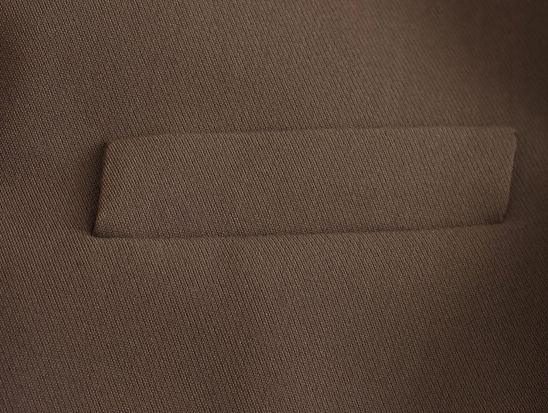 Blazer de buzunar șic de toamnă și iarnă 2022 pentru femei, top de culoare uni cu revere + pantaloni subțiri în stil neutru