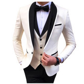 2022 Fashion New Men Business Σετ Κοστούμια 3 τεμ.