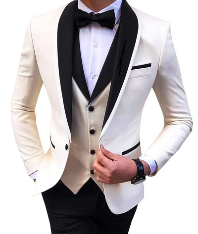2022 Fashion New Men Business Σετ Κοστούμια 3 τεμ.